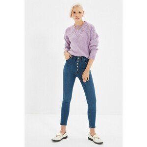 Trendyol Navy Blue Front Buttoned Skinny Jeans