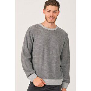 V0348 DEWBERRY MALE BATTAL OVERSIZE SWEATER-GRAY