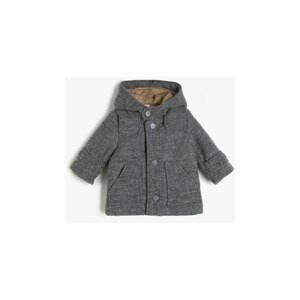 Koton Baby Boy Gray Hooded Coat