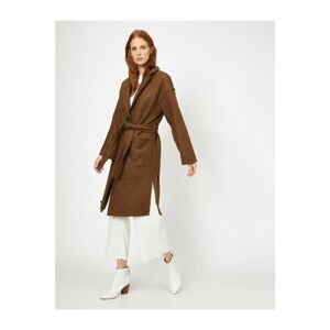 Koton Bowl Coat Belted Buttoned