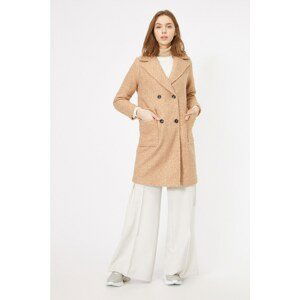 Koton Women's Pink Pocket Detailed Coat