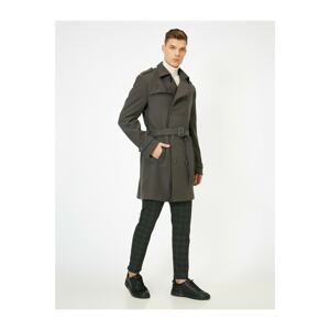 Koton Men's Brown Trench Coat