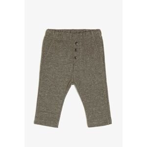 Koton Baby Boy Brown Button Detailed Sweatpants