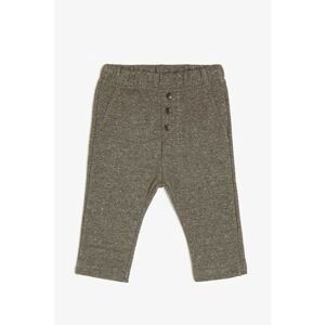 Koton Baby Boy Brown Button Detailed Sweatpants