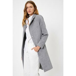 Koton Women's Gray Pocket Detailed Coat