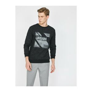 Koton Men's Letter Printed Sweatshirt