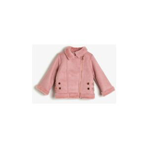 Koton Baby Girl Collar Faux Fur Detailed Coat