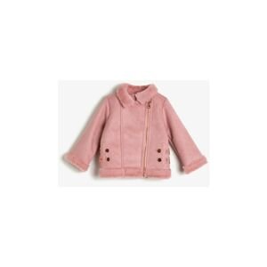 Koton Baby Girl Collar Faux Fur Detailed Coat