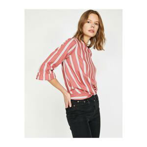 Koton Women's Orange Striped Blouse