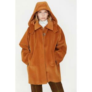 Koton Women's Brown Love For Cotton Coat