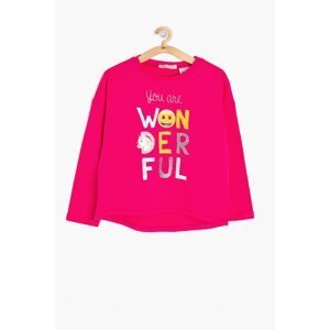Koton Pink Girl Emoji Printed Sweatshirt