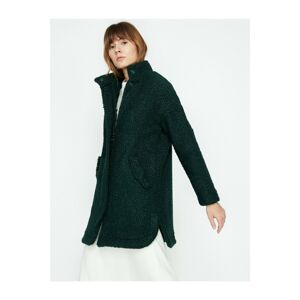 Koton Women's Green Pocket Detailed Coat