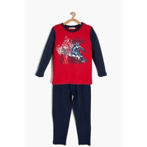 Koton Red Boy Printed Pajamas Set