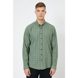 Koton Men's Green Check Shirt
