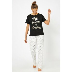 Koton Women's Black Pajamas Set