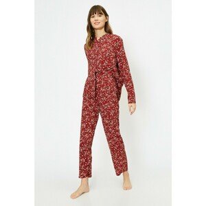 Koton Women's Claret Red Pajama Bottom