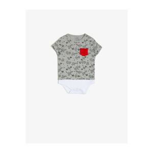 Koton Baby Boy Gray Bodysuit