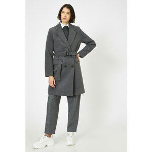 Koton Belt Detailed Coat