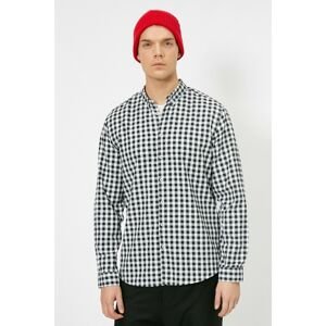 Koton Checked Buttoned Collar 100% Cotton Regular Fit Shirt