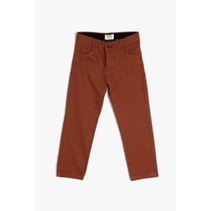 Koton Boy Red Cotton Pocketed Trousers