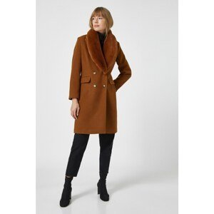 Koton Coat - Brown - Double-breasted