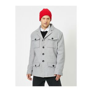 Koton Coat - Gray - Double-breasted