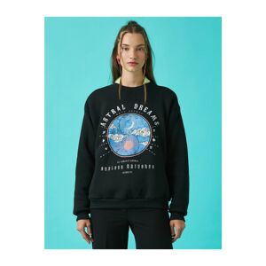 Koton Printed Sweatshirt Crew Neck