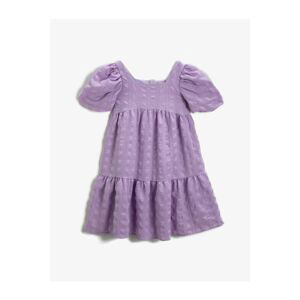 Koton Girl Child Lilac Watermelon Sleeve Dress