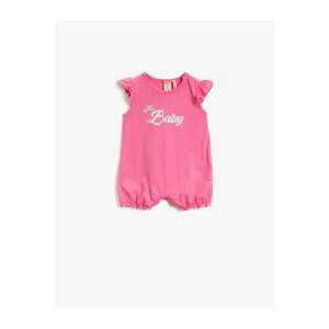 Koton Girl Pink Printed Jumpsuit Cotton