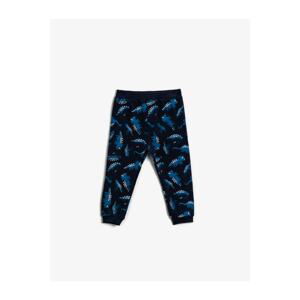 Koton Boy's Navy Blue Patterned Sweatpants