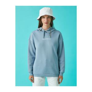 Koton Printed Hooded Sweatshirt Cotton