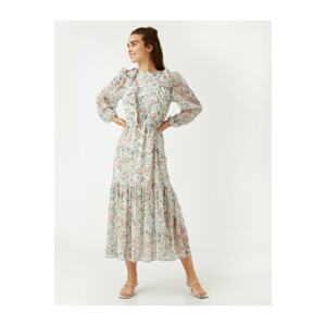 Koton Long Dress Floral Long Sleeve