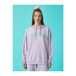 Koton Printed Hoodie Sweatshirt Cotton