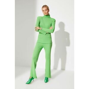 Trendyol Green Ribbed Stand Up Collar Knitwear Bottom-Top Suit