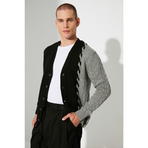 Trendyol Limited Edition Black Men's Regular Fit Knitwear Sweater Cardigan