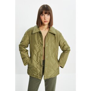 Trendyol Khaki Buttoned Quilted Inflatable Coat