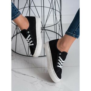 BELLA STAR BLACK SNEAKERS ON THE PLATFORM