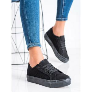 BELLA STAR BLACK SNEAKERS ON THE PLATFORM