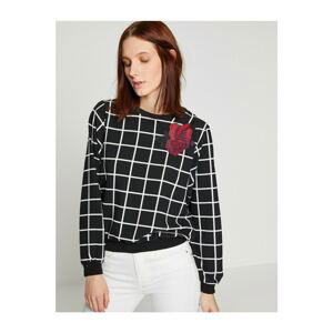 Koton Women's Black White Checkered Blouse