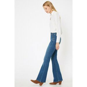 Koton Women's Blue Victorian Jeans