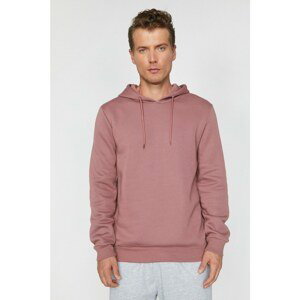 Koton Men's Pink Hoodie Sweatshirt