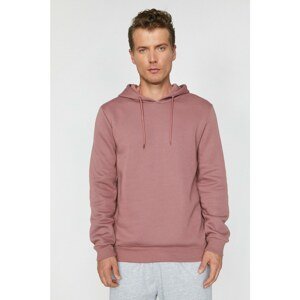 Koton Men's Pink Hoodie Sweatshirt