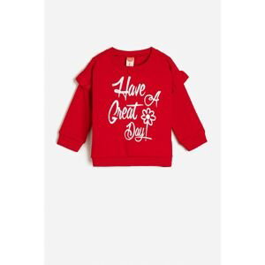 Koton Red Baby Girl Letter Printed T-Shirt