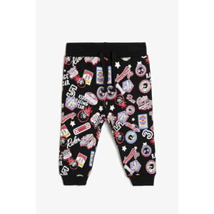 Koton Baby Boy Black Printed Sweatpants