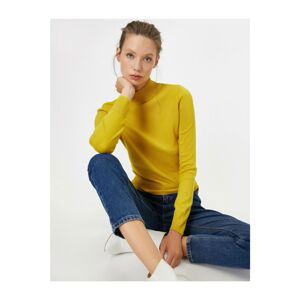 Koton Women's Yellow Turtleneck Sweater