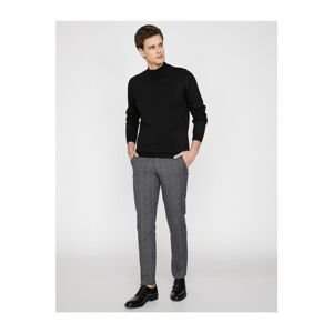 Koton Men's Gray Checkered Trousers