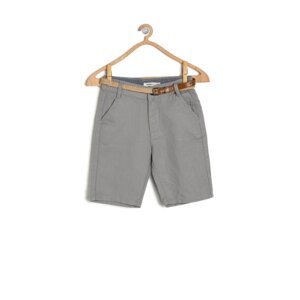 Koton Gray Boys Belt Detailed Shorts
