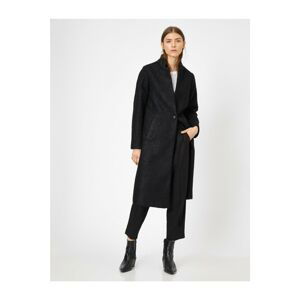 Koton Women's High Collar Pocket Detailed Coat