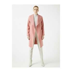 Koton Women's Pocket Detailed Pink Coat