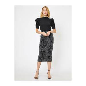 Koton Women's Patterned Knitwear Skirt